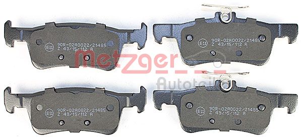 METZGER 1170810 Bremsbelagsatz, Scheibenbremse